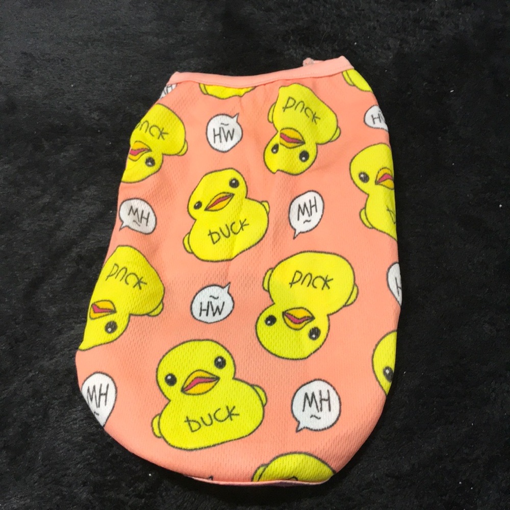 SM/XS baby duck puppy/kitten onesie.